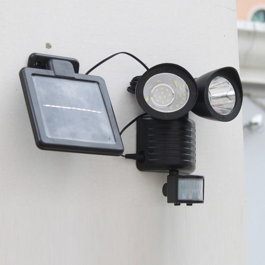 Lampa solara de tip decoratiune pentru gradina, Flippy, model felinar dublu cu senzor de miscare, alb rece-1