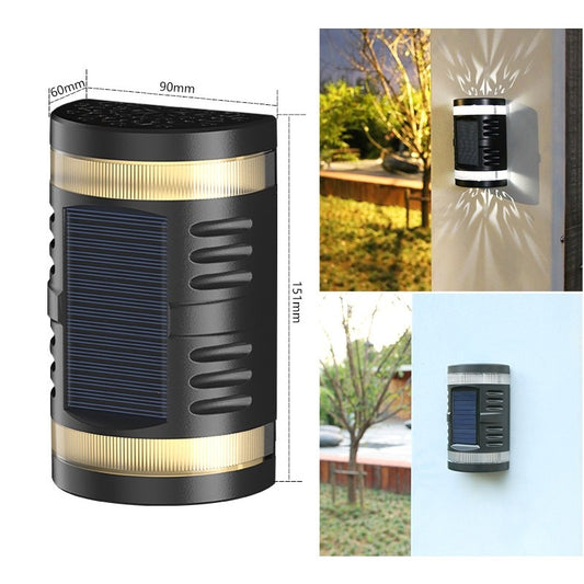 Lampa solara LED decorativa cu lumina bidirectionala Flippy, IP65, 1.2V, 600mah, 15.1 x 9 x 6 cm, material ABS, alb rece-1