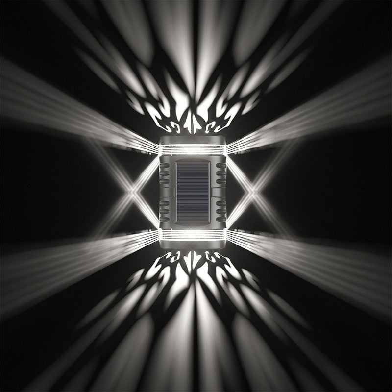 Lampa solara LED decorativa cu lumina bidirectionala Flippy, IP65, 1.2V, 600mah, 15.1 x 9 x 6 cm, material ABS, alb rece-2