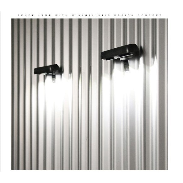 Lampa solara LED dreptunghiulara pentru perete Flippy, 18 x 7 cm, senzor miscare, 6V, ABS, 2200mAh, rezistent la apa, culoare alb rece, suport negru-1