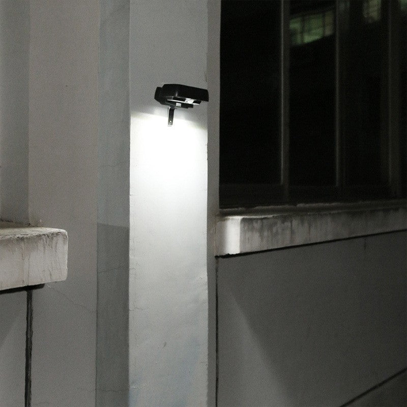 Lampa solara LED dreptunghiulara pentru perete Flippy, 18 x 7 cm, senzor miscare, 6V, ABS, 2200mAh, rezistent la apa, culoare alb rece, suport negru-3