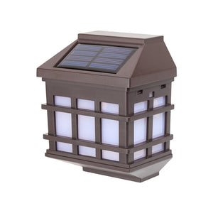 Lampa solara LED tip Felinar pentru perete Flippy, 11.5 x 8.3cm, 1.2V, ABS, 400mAh, alb rece-0
