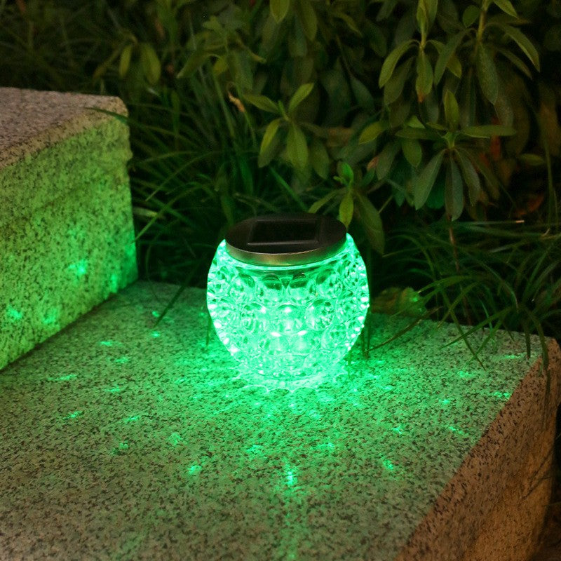 Lampa solara LED tip Glob cristal pentru gradina/trepte/terasa Flippy, rezistent la apa IP65, 10 x 9.5 cm, 1.2V, ABS, 600mAh, multicolor-1