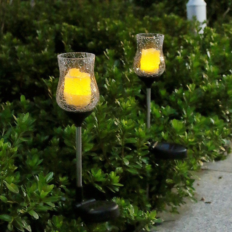 Lampa solara LED tip Lalea pentru gradina Flippy, inaltime 55 cm, material sticla si ABS, 2V, ABS, 600mAh, alb cald-5