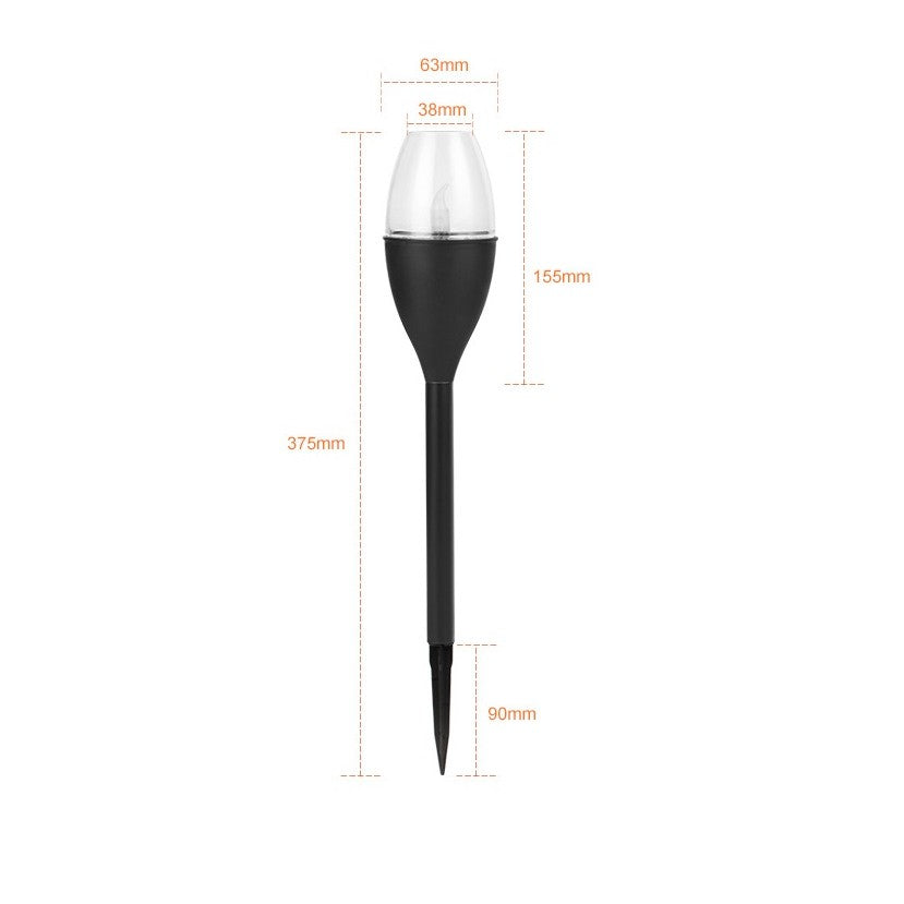 Lampa solara LED tip pahar de vin pentru gradina Flippy, inaltime 37.5 cm, efect de flacara, material PVC si ABS, 2V, 200mAh, alb rece-1