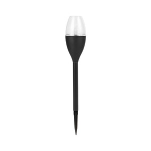 Lampa solara LED tip pahar de vin pentru gradina Flippy, inaltime 37.5 cm, efect de flacara, material PVC si ABS, 2V, 200mAh, alb rece-0