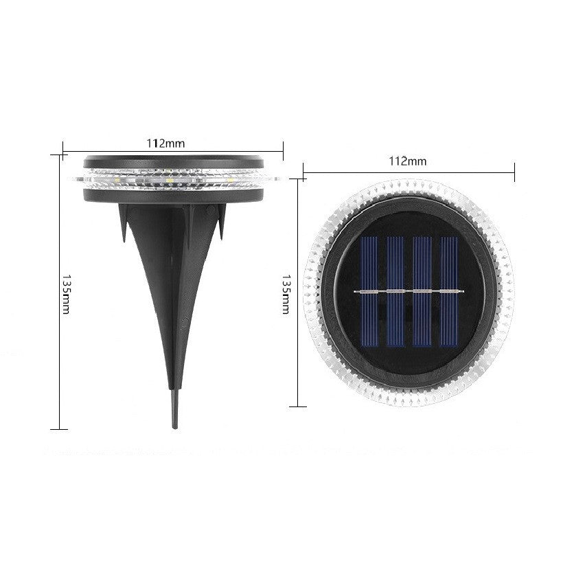 Lampa solara LED tip spot pentru gradina Flippy, 8 LED-uri, material ABS si Policarbonat, baterie 1.2V, 600mah, 12 x 13.5 cm, alb cald-2