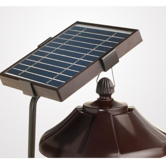 Lampa solara pentru gradina, anti-insecte, tantari, muste, UV, LED, material ABS, putere 5W, 1.2 V, autonomie 8 ore, 2 moduri de functionare, IP65, electric shock 380 volti, 30 x 19.5 cm, maro-4