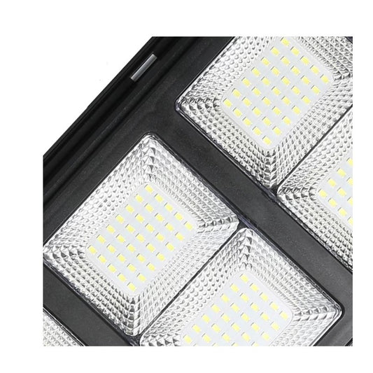 Lampa solara stradala Flippy, cu telecomanda, senzor de miscare si lumina, suport prindere, 135 LED-uri, IP65, ABS, 8AH, 100W, temperatura culoare 6500K, 48.5x22x6.8 cm, autonomie 10-12 ore, negru-1
