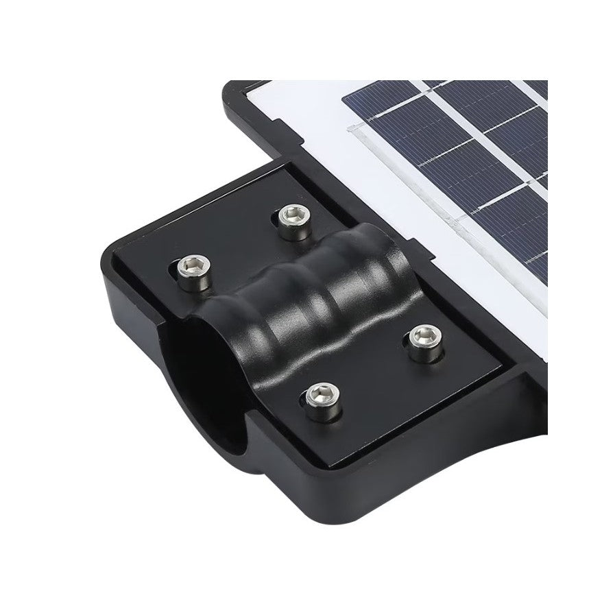 Lampa solara stradala Flippy, cu telecomanda, senzor de miscare si lumina, suport prindere, 135 LED-uri, IP65, ABS, 8AH, 100W, temperatura culoare 6500K, 48.5x22x6.8 cm, autonomie 10-12 ore, negru-3