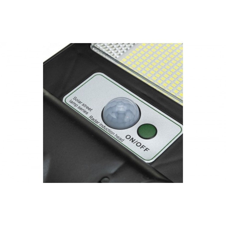 Lampa solara stradala Flippy, cu telecomanda, senzor de miscare si lumina, suport prindere, 288 LED-uri, IP65, ABS, 15AH, 300W, temperatura culoare 6500K, 79x18.8x5 cm, autonomie 10-12 ore, negru-4