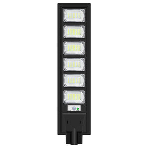 Lampa solara stradala Flippy, cu telecomanda, senzor de miscare si lumina, suport prindere, 288 LED-uri, IP65, ABS, 15AH, 300W, temperatura culoare 6500K, 79x18.8x5 cm, autonomie 10-12 ore, negru-0