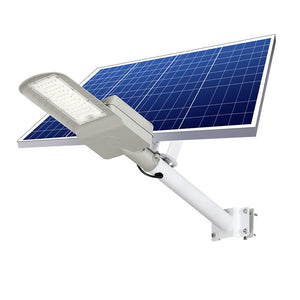 Lampa solara pentru strada sau gradina Flippy, IP65, senzor de lumina, 100 LED-uri SMD, 3150 lm, 500W autonomie 12-16 ore, telecomanda, montare prin fixare, pentru strada sau gradina, finisaj mat, material ABS, 51.5 x 21 x 7.5, lumina alb rece, -0