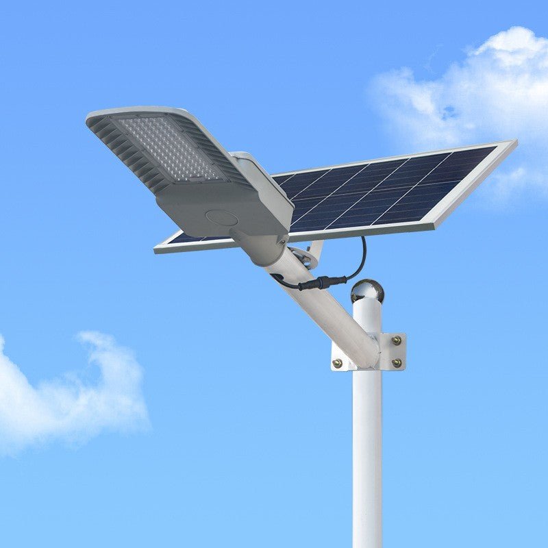 Lampa solara stradala Flippy, IP65, senzor de lumina, 60 LED-uri SMD, 2250 lm, panou 25W, putere 200W, autonomie 12-16 ore, telecomanda, montare prin fixare, pentru strada sau gradina, finisaj mat, material ABS, 51.5 x 21 x 7.5, gri-9