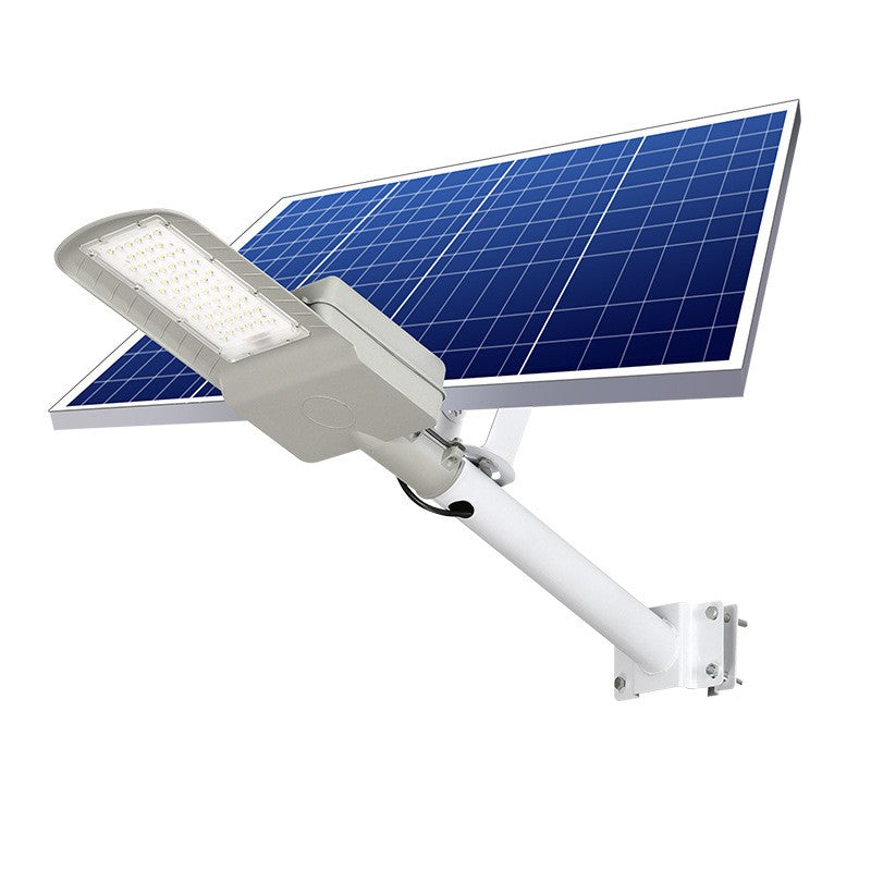 Lampa solara stradala Flippy, IP65, senzor de lumina, 60 LED-uri SMD, 2250 lm, panou 25W, putere 200W, autonomie 12-16 ore, telecomanda, montare prin fixare, pentru strada sau gradina, finisaj mat, material ABS, 51.5 x 21 x 7.5, gri-0
