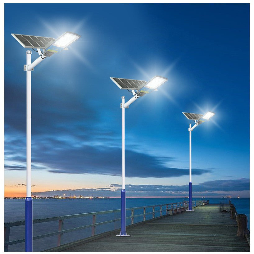 Lampa solara stradala Flippy, IP66, senzor de lumina, 120 LED-uri SMD, 1800 lm, panou 20W, putere 100W, autonomie 12-16 ore, telecomanda, montare prin fixare, pentru strada sau gradina, finisaj mat, material ABS, 49 x 21 x 5.5 cm, gri-6
