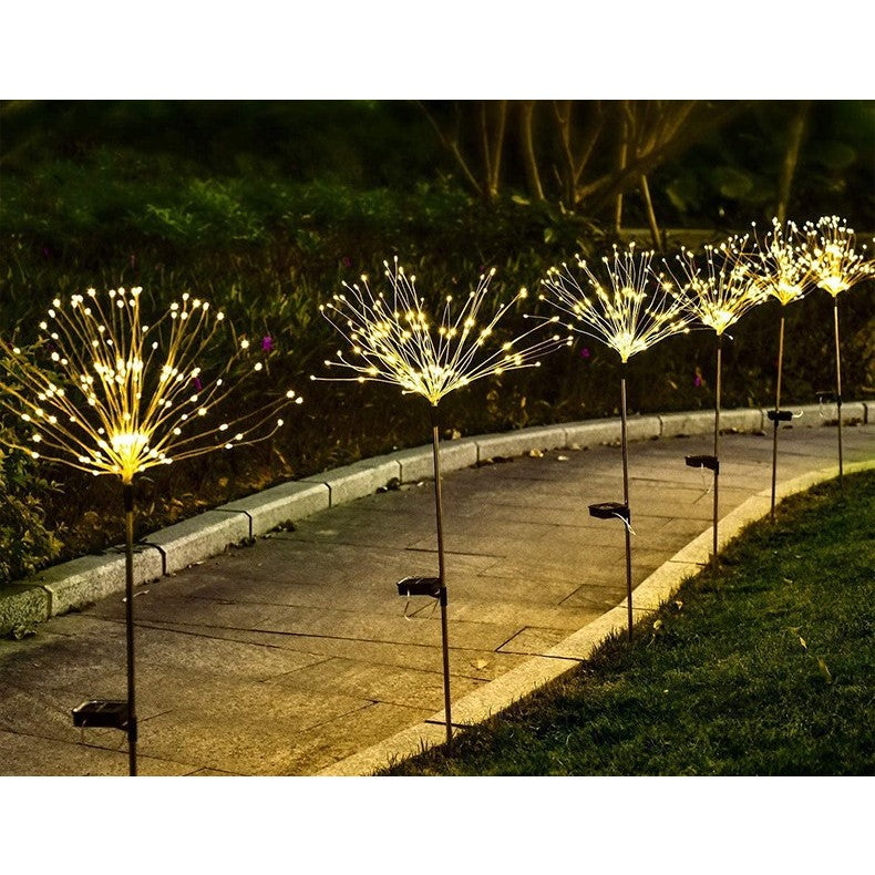 Lampa solara sub forma de artificii, 120 LED-uri, alb cald, Flippy-2