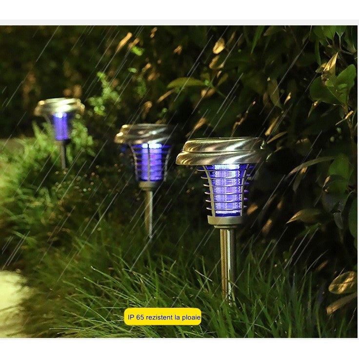 Lampa solara tip torta Flippy, anti-insecte, tantari, UV, LED, 1.2V, IP65, 1 LED, material ABS, 48 x 14 cm, gri-3