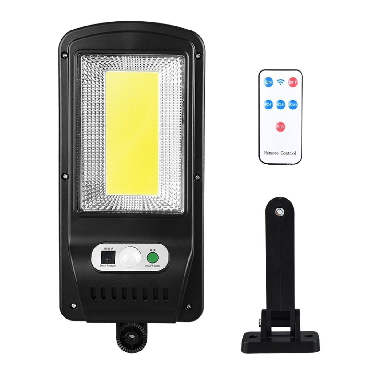 Lampa Solara De Exterior LED Flippy, 36 cm x 11.5 cm, 2400Lumeni 100 COB LED 20 W - echivalent 160 W bec incadescent, IP65, Senzor de Miscare, Senzor de Lumina, 1 Grila, Alb Rece-5