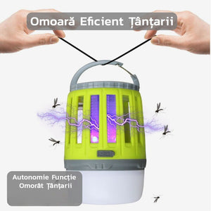 Lampă UV antiinsecte Flippy, anti muste, anti tantari, Conectare la priza prin USB, portabil, 3.7 V, 200 lumeni, 8.5 x 13.3 cm, Verde-0