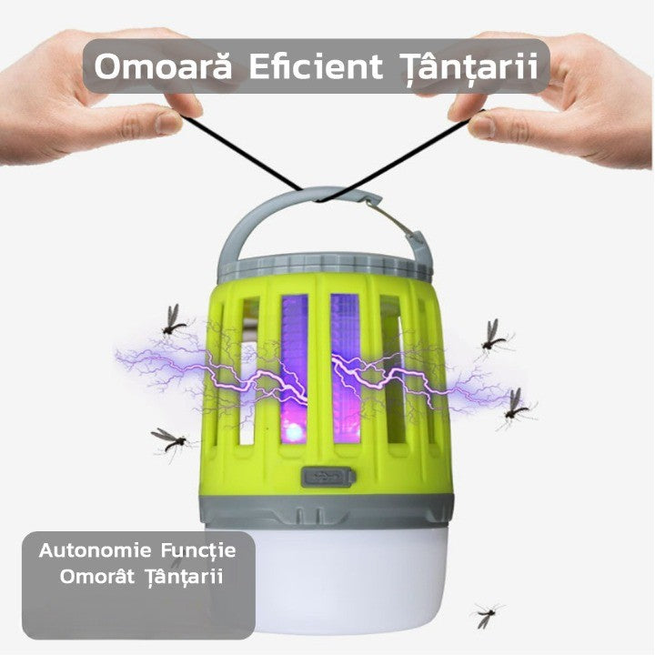 Lampă UV antiinsecte Flippy, anti muste, anti tantari, Conectare la priza prin USB, portabil, 3.7 V, 200 lumeni, 8.5 x 13.3 cm, Verde-0