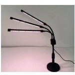 Lampa UV pentru crestere plante Flippy, conectare la retea, 15W, 3 capete, lumina alb/mov, 54 LED-uri, ajustabila pana la 66.5 cm-0