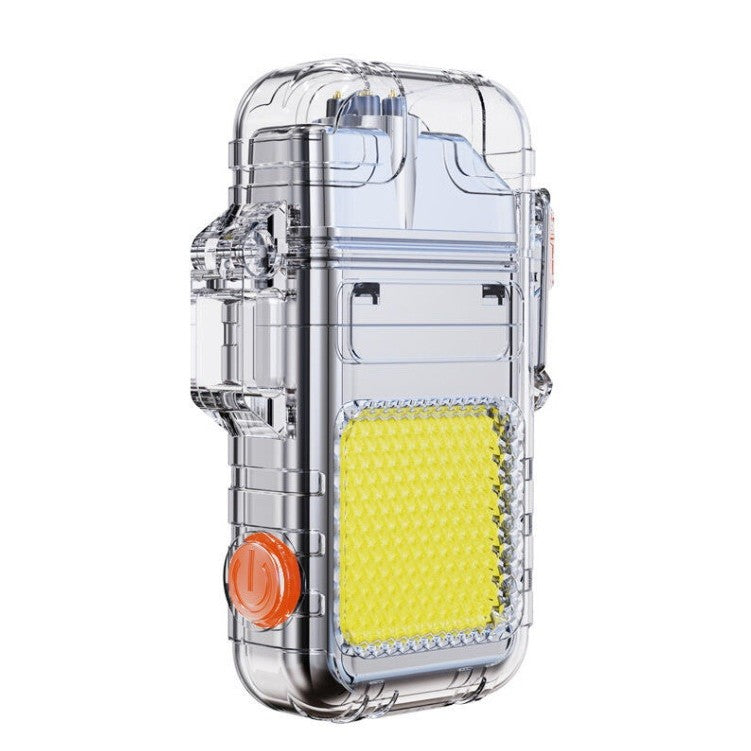 Lanterna Tip Breloc cu Bricheta, Flippy, Impermeabila, 3 Moduri Iluminare, 300 mAh, Incarcare USB-C, COB, Raza de Actiune 50 - 100 m, 7.4 x 4.9 x 1.7 cm, Argintiu-0