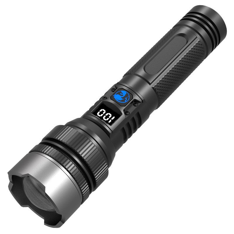 Lanterna Power Bank LED, Flippy, Incarcare USB, Raza 200m, 10W, Model T6 Telescopic, Functie Zoom si Incarcare Telefon, 1800 mAh, Negru-0