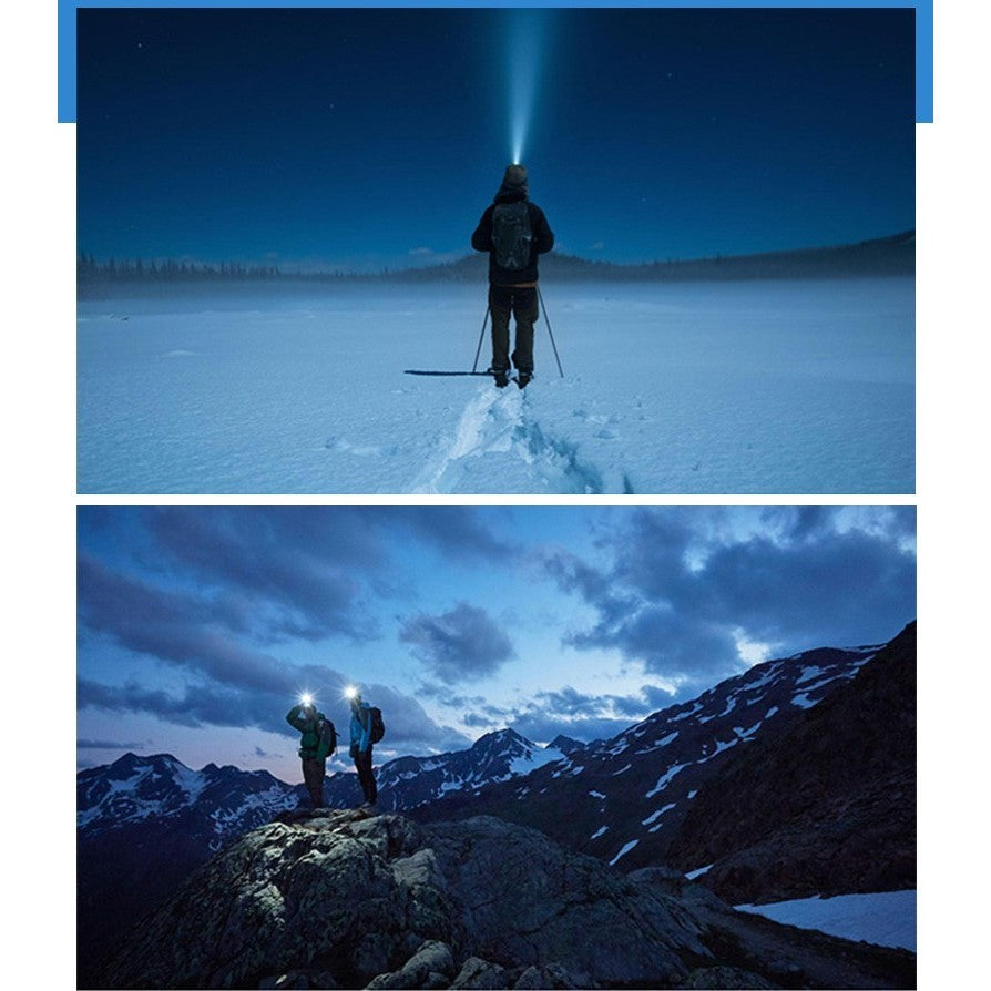 Lanterna LED de Montat pe Cap, Flippy, cu Raza Lunga de Zoom, Reincarcabila USB, Far Telescopic, Rezistent la Apa, Reglabil, pentru Pescuit in Aer Liber, Camping, Lumina Puternica, Lanterna, 7.5x5.8x5.5 cm, Verde-6