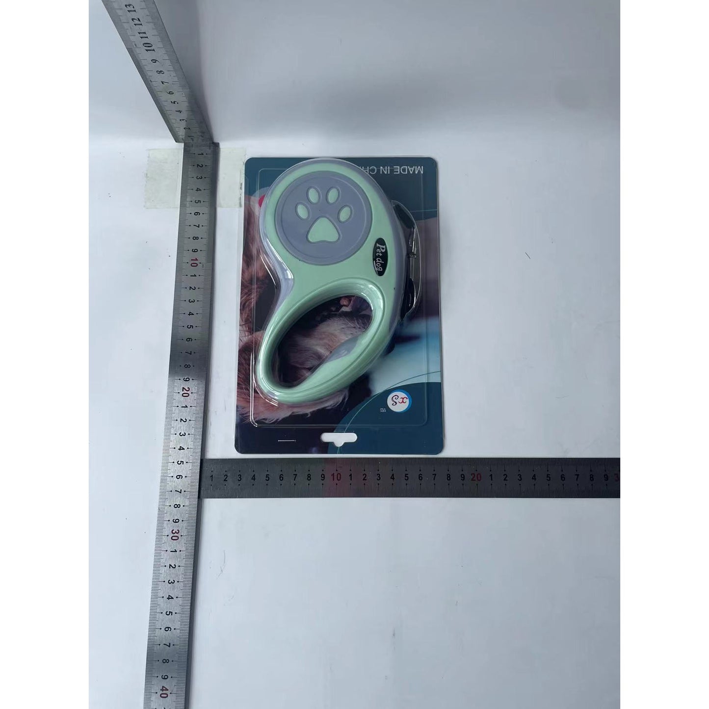 Lesa Automata Retractabila, Flippy, pentru Caini, 5 m, 20 kg, ABS, Verde/Bleu, 8x12x4 cm-5
