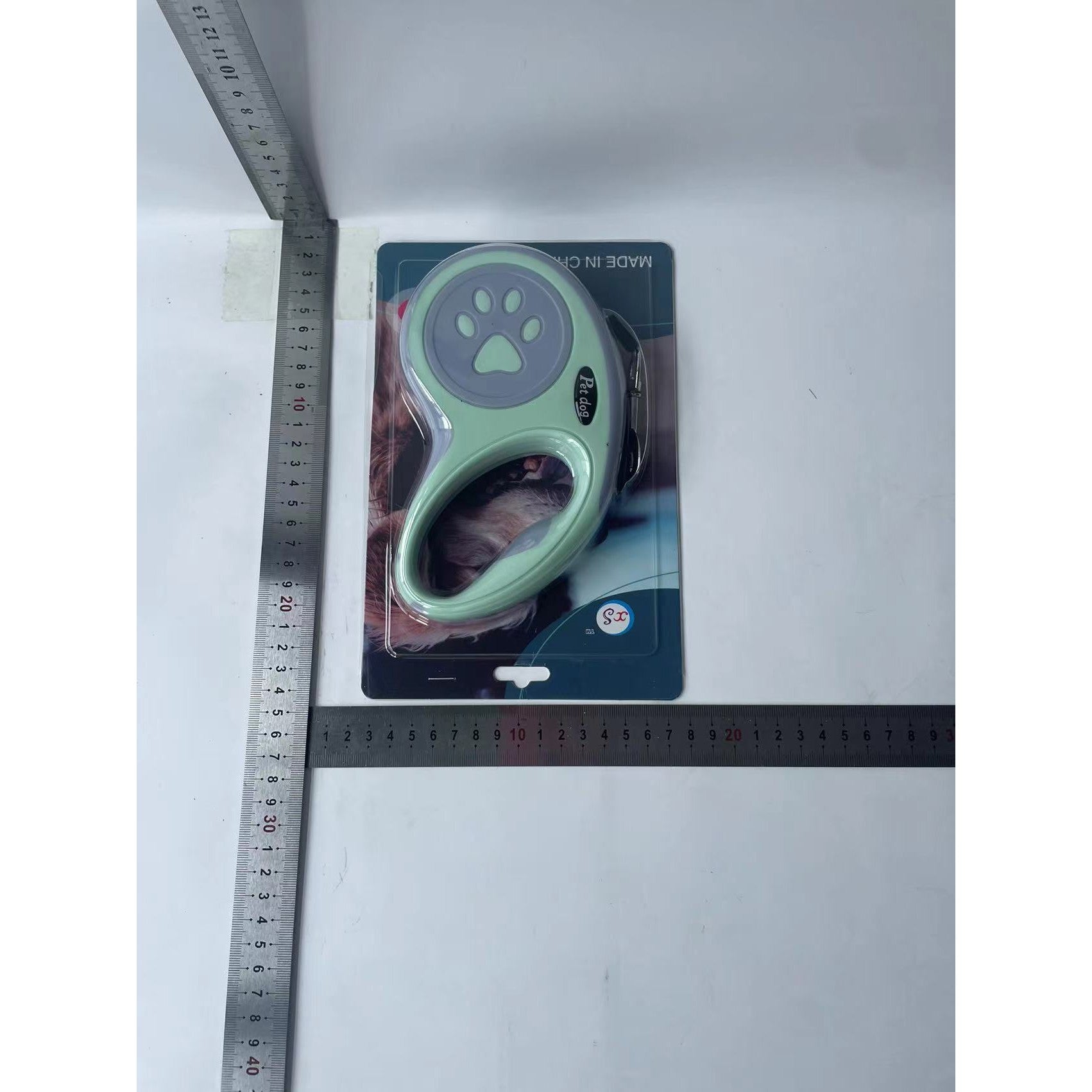 Lesa Automata Retractabila, Flippy, pentru Caini, 5 m, 20 kg, ABS, Verde/Bleu, 8x12x4 cm-5