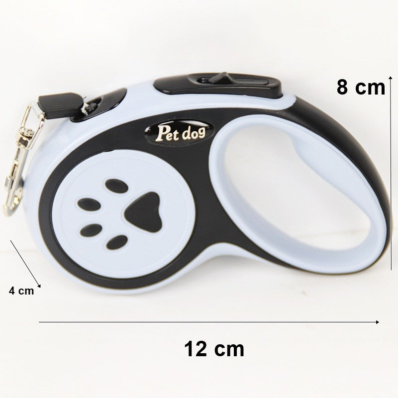 Lesa Automata Retractabila, Flippy, pentru Caini, 3m, 20 kg, ABS, Negru/Bleu, 8x12x4 cm-3