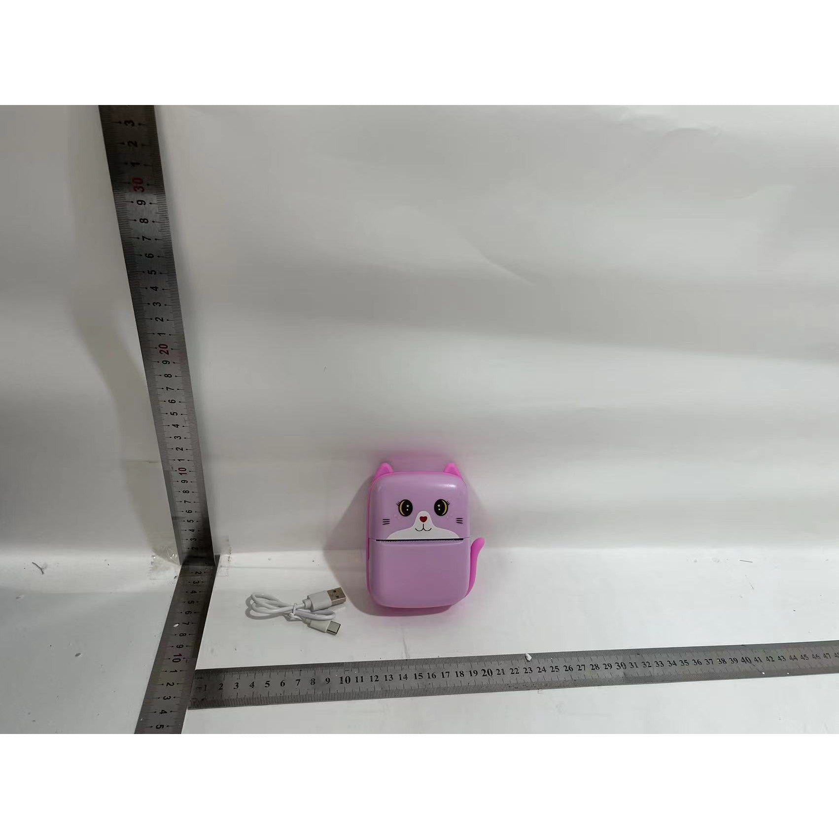Mini Imprimanta Foto Portabila, Flippy, Incarcare USB, Bluetooth, Model Pisicuta, Roz-1