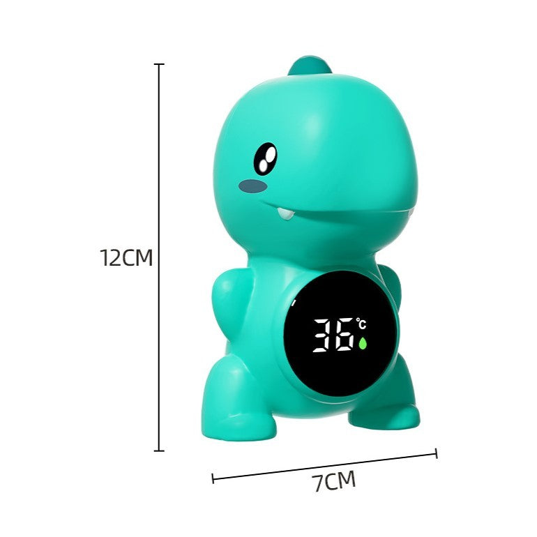 Termometru Electronic LED pentru Baie, Plutitor, Rezistent la apă, IPX7, Multifunctional, 3 Trepte de Temperatura, Model Dinozaur, 12x7cm, Verde-4