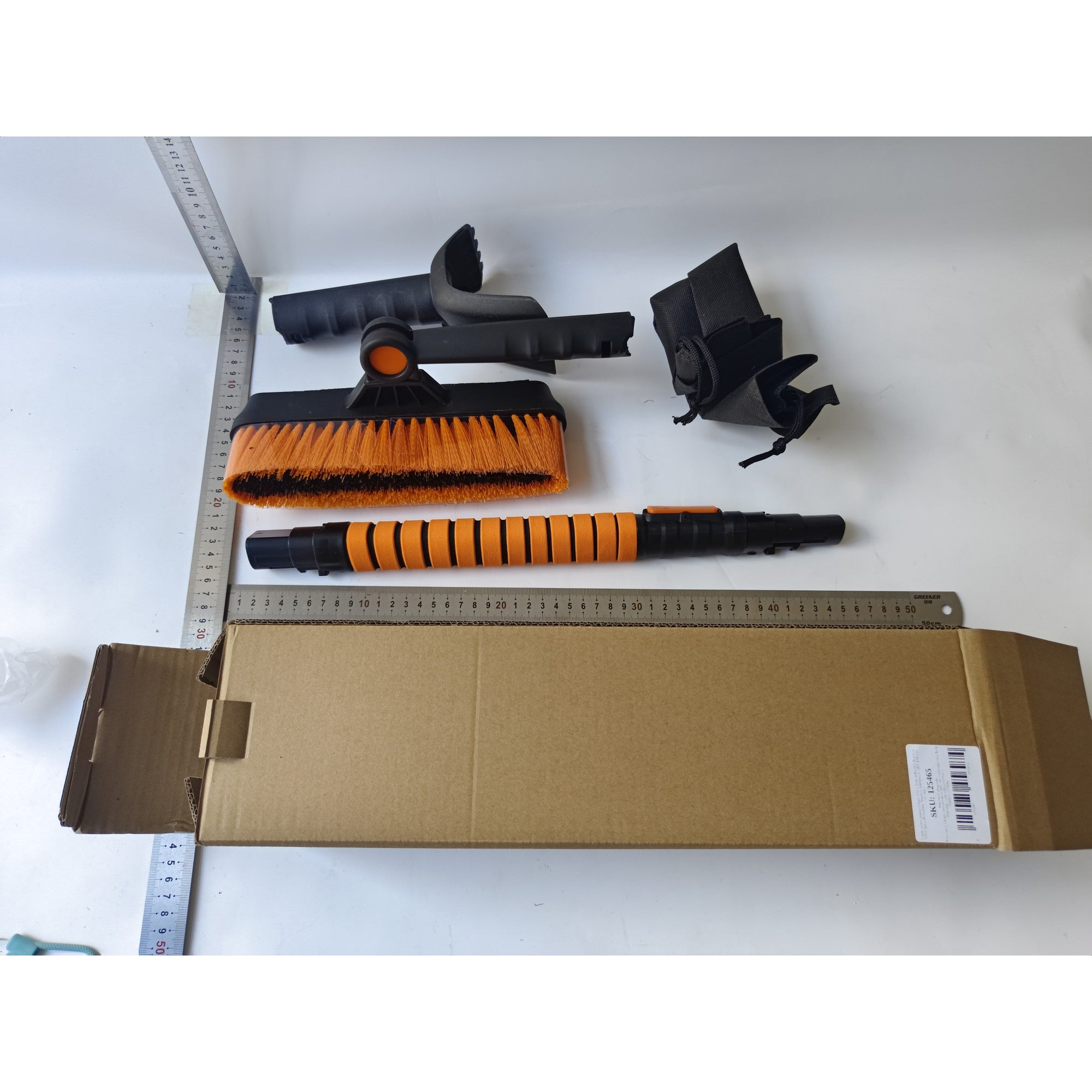 Lopata pentru zapada Flippy, 3 in 1, Perie si Racleta, Rotativa, Telescopica, Detasabila, Material Aluminiu si ABS, 100 x 25 cm, negru-5