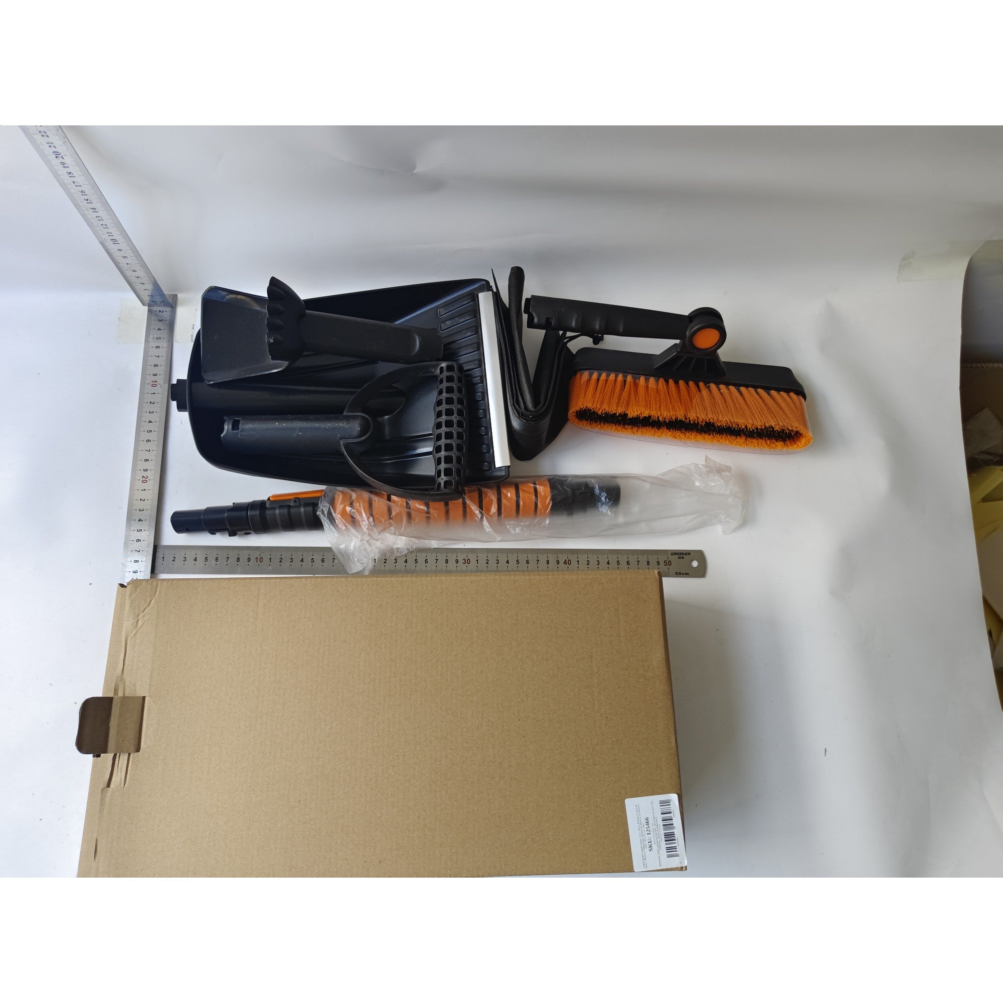 Lopata pentru zapada Flippy, 5 in 1, Perie, Racleta, 2 tipuri de Lopeti, Rotativa, Telescopica, Detasabila, Material Aluminiu si ABS, 100 x 25 cm, negru-6