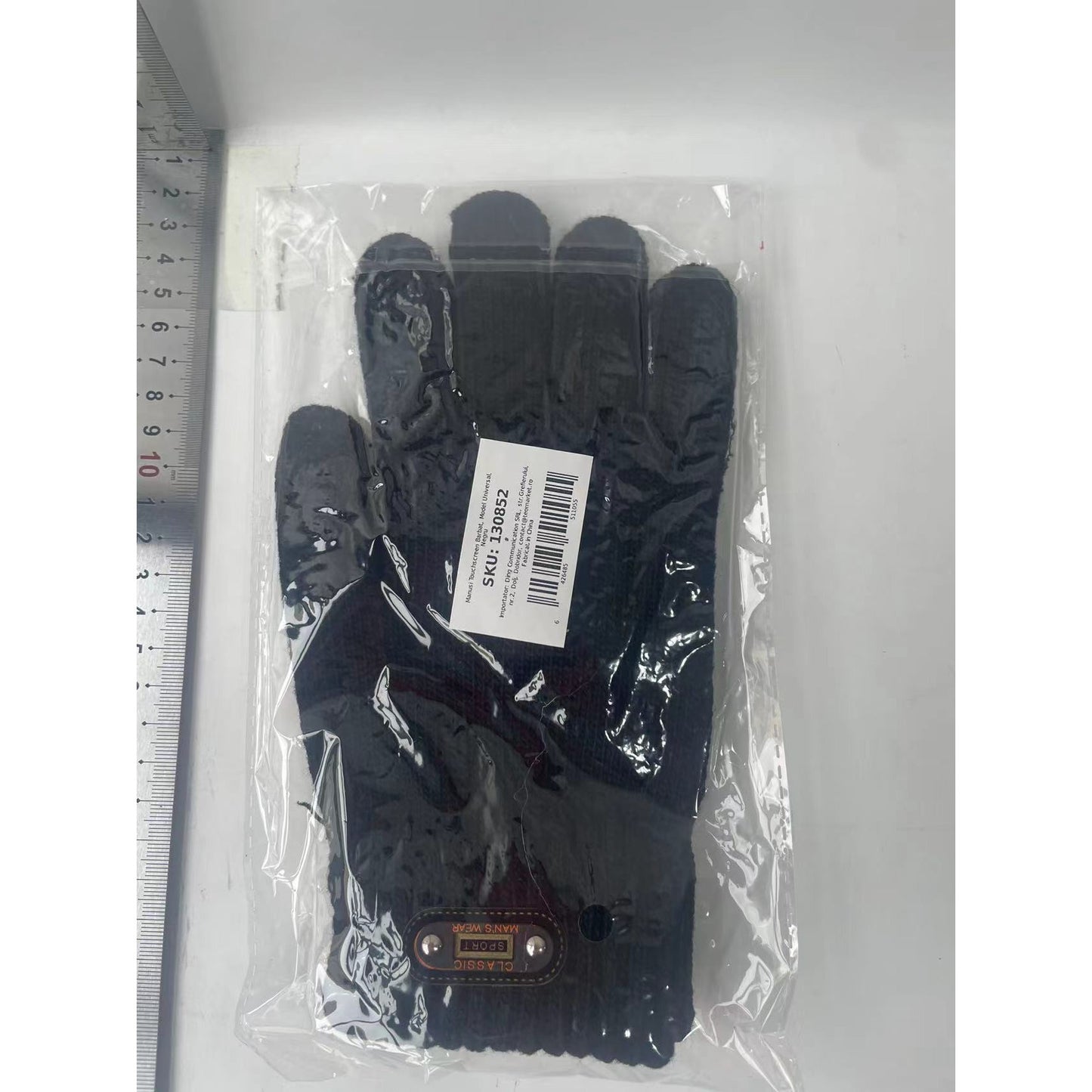 Manusi Touchscreen Barbat, Model Universal, Negru-1