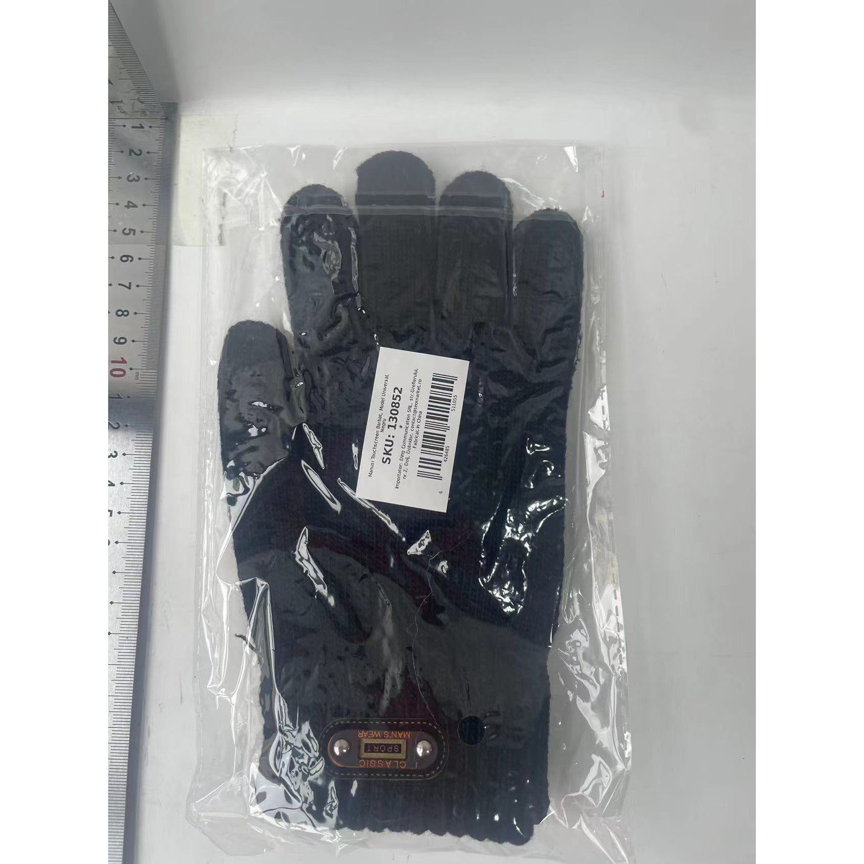 Manusi Touchscreen Barbat, Model Universal, Negru-1