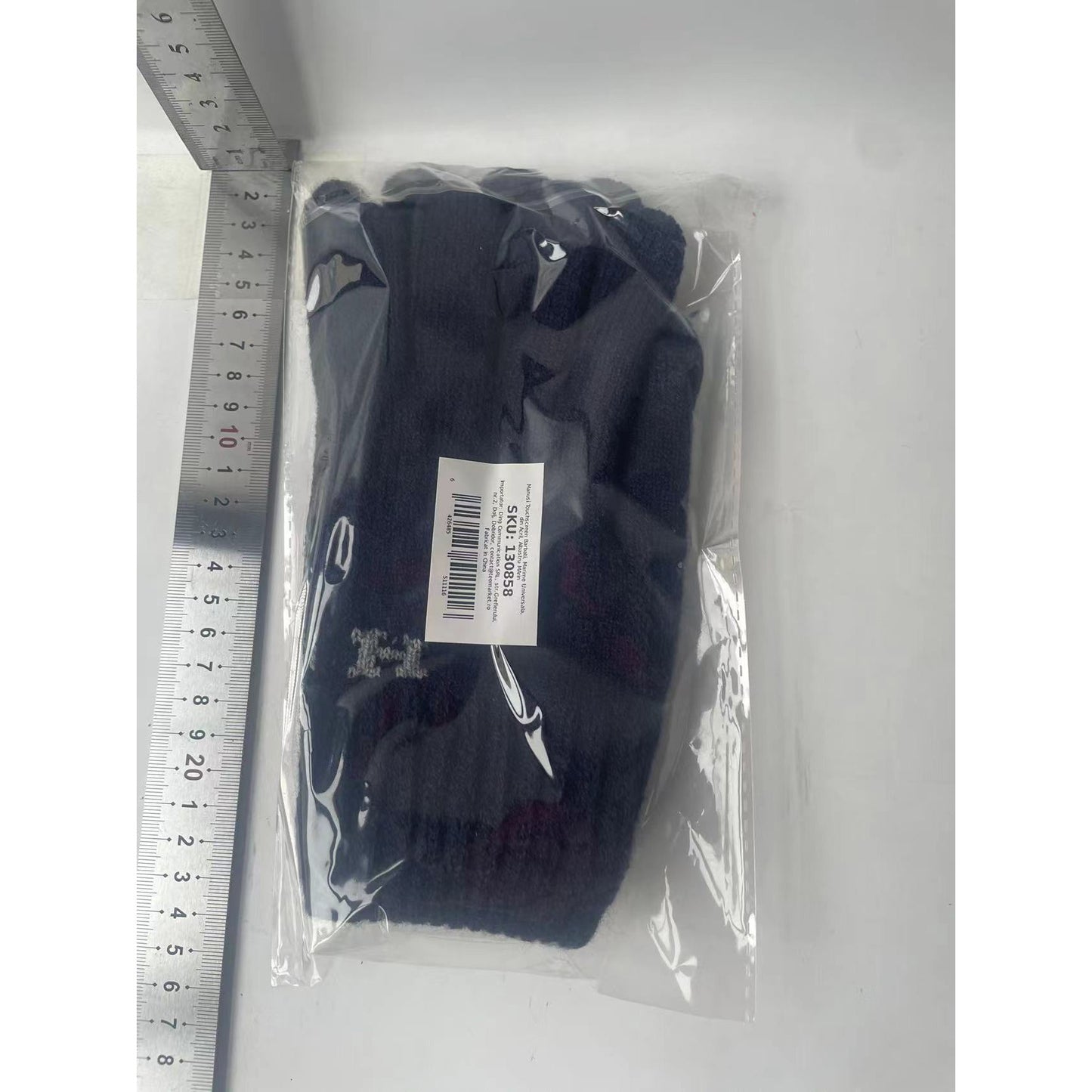 Manusi Touchscreen Barbati, Marime Universala, din Acril, Albastru MArin-1