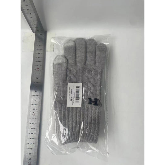 Manusi Touchscreen Barbati, Marime Universala, din Acril, Gri deschis-1