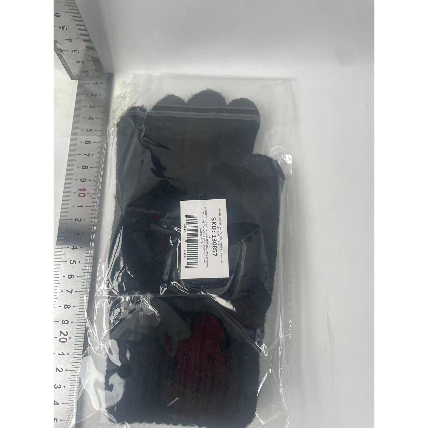 Manusi Touchscreen Barbati, Marime Universala, din Acril, Negru-1