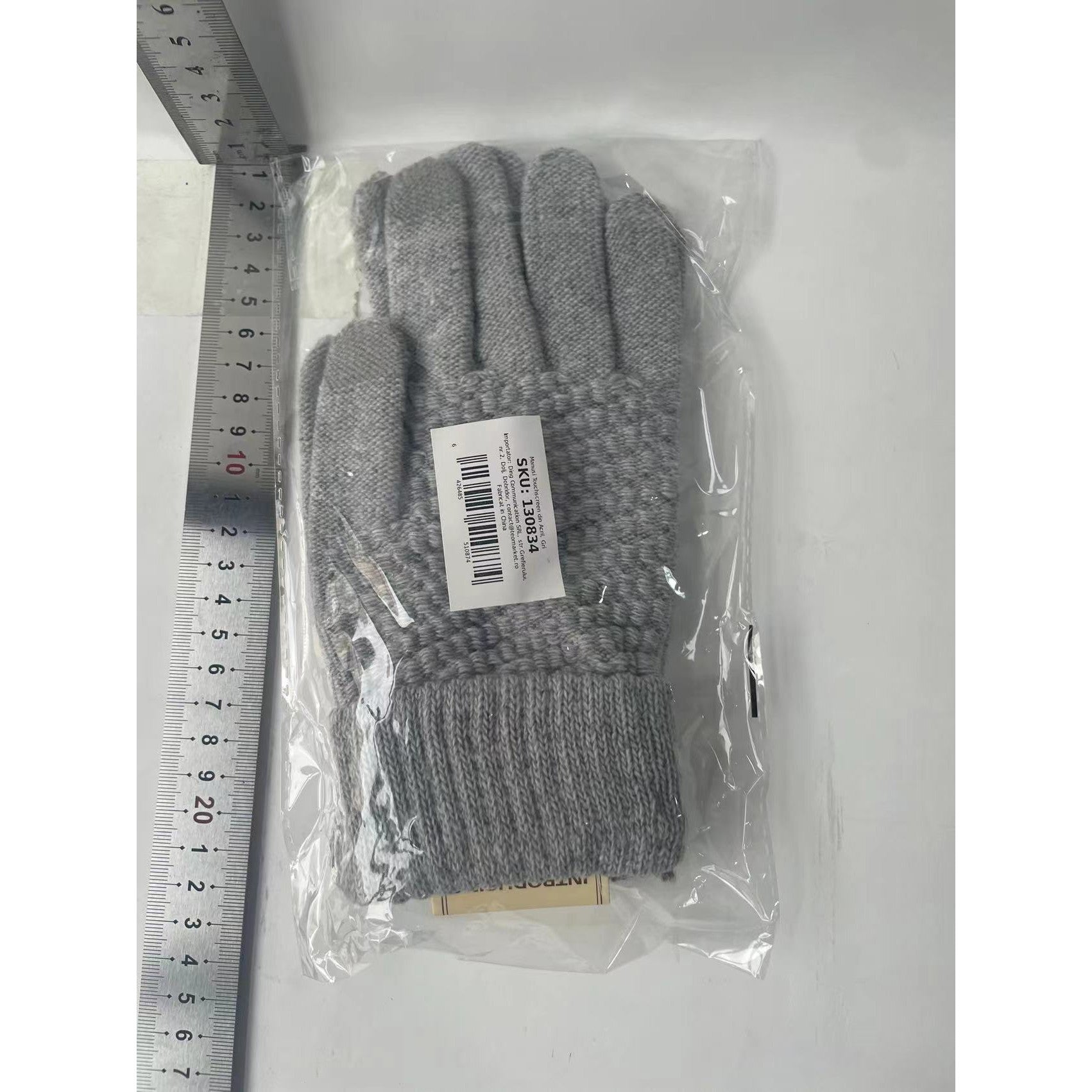 Manusi Touchscreen din Acril, Gri-1