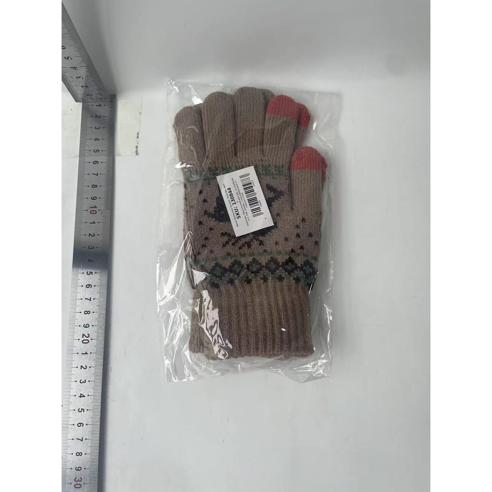 Manusi Touchscreen Tricotate, Model Ren, Maro-1