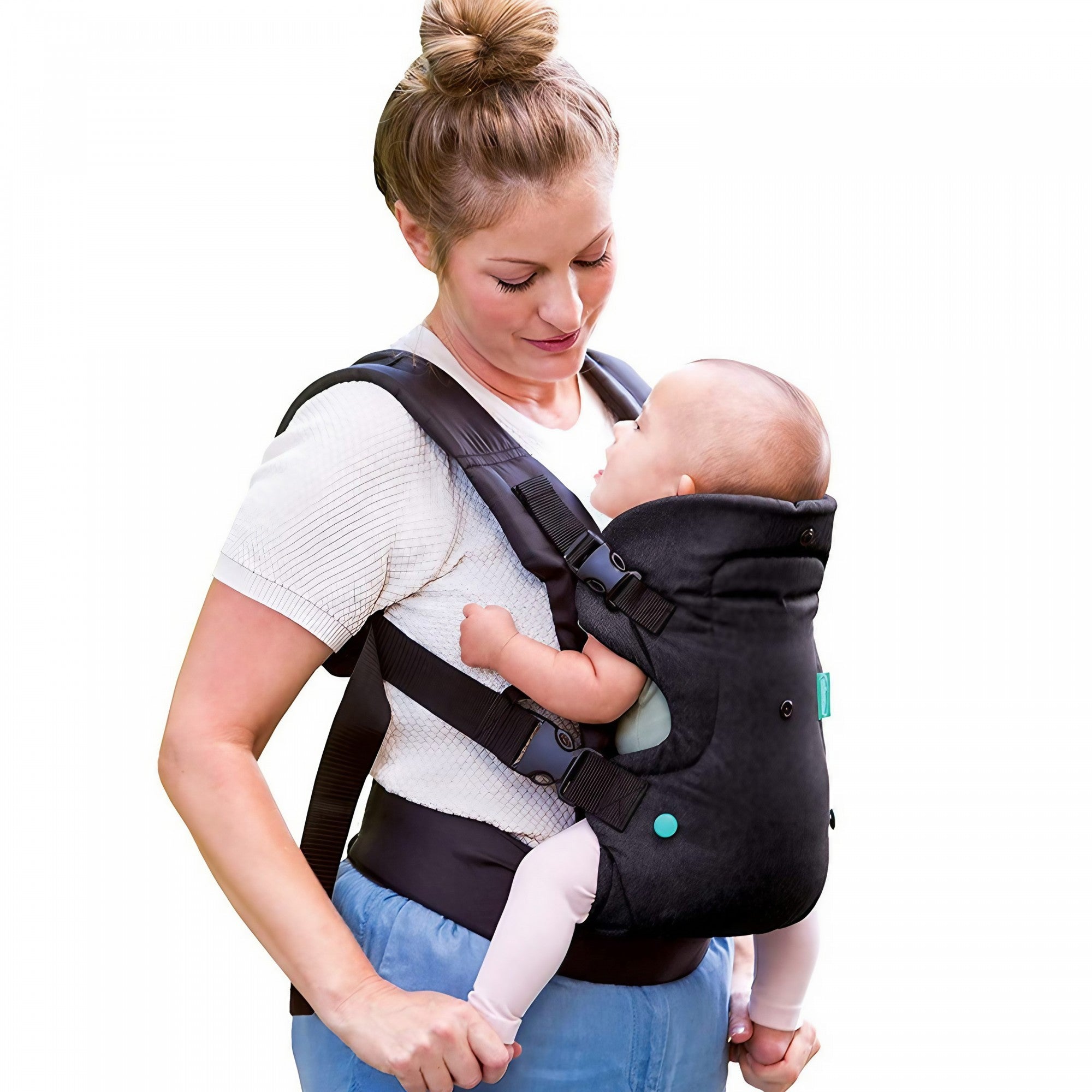Marsupiu Ergonomic Flippy, 4 in 1, Multifunctional, 4 Pozitii, 6-36 Luni, 3.5kg - 15 kg, Negru-0