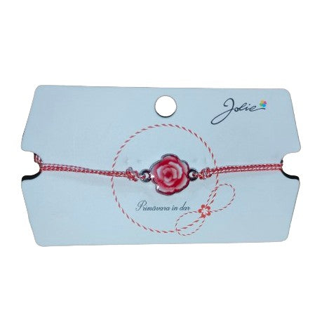 Martisor Bratara Traditionala, Snur Alb Rosu, Multiple Modele de pandantiv cu specific Traditional-1
