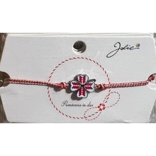 Martisor Bratara Traditionala, Snur Alb Rosu, Multiple Modele de pandantiv cu specific Traditional-3