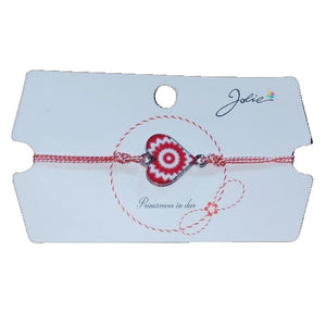 Martisor Bratara Traditionala, Snur Alb Rosu, Multiple Modele de pandantiv cu specific Traditional-0