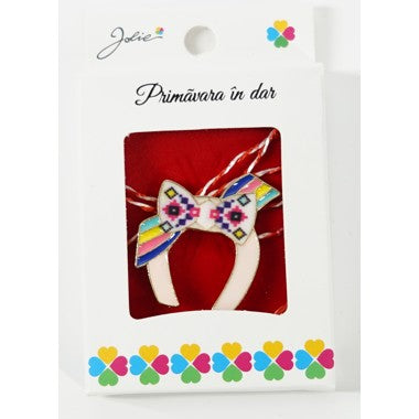 Martisor Brosa Mica in Cutie, Dimensiune Brosa 2.5-3 cm, Material Metal, Model Potcoava cu Funda-0
