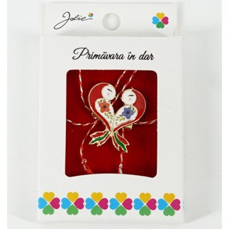 Martisor Brosa Mica in Cutie, Dimensiune Brosa 2.5-3 cm, Material Metal, Model Vrabiute-0