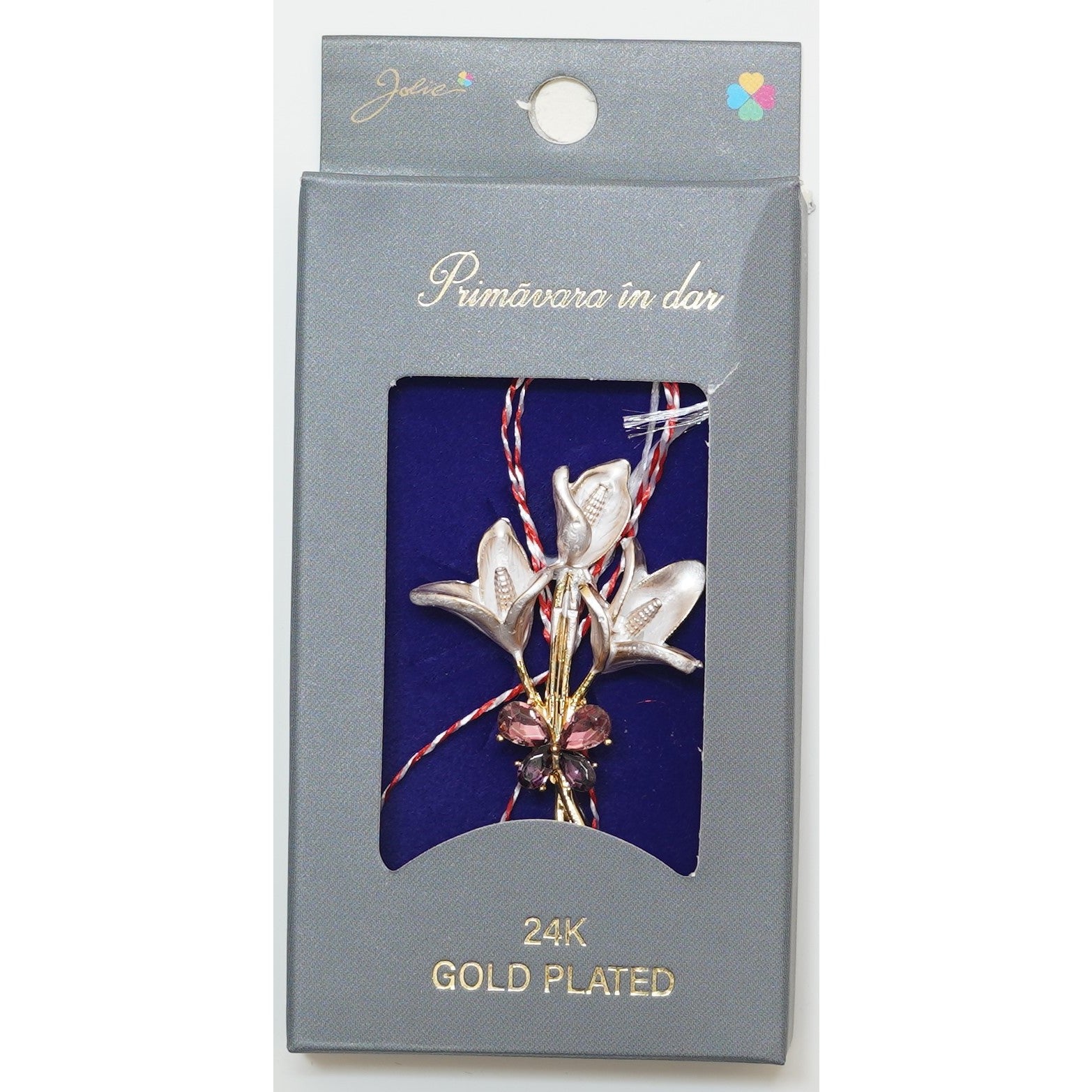 Martisor Brosa Placata cu Aur 24K, Dimensiune Brosa Aprox 2- 3 cm, Model 15-0